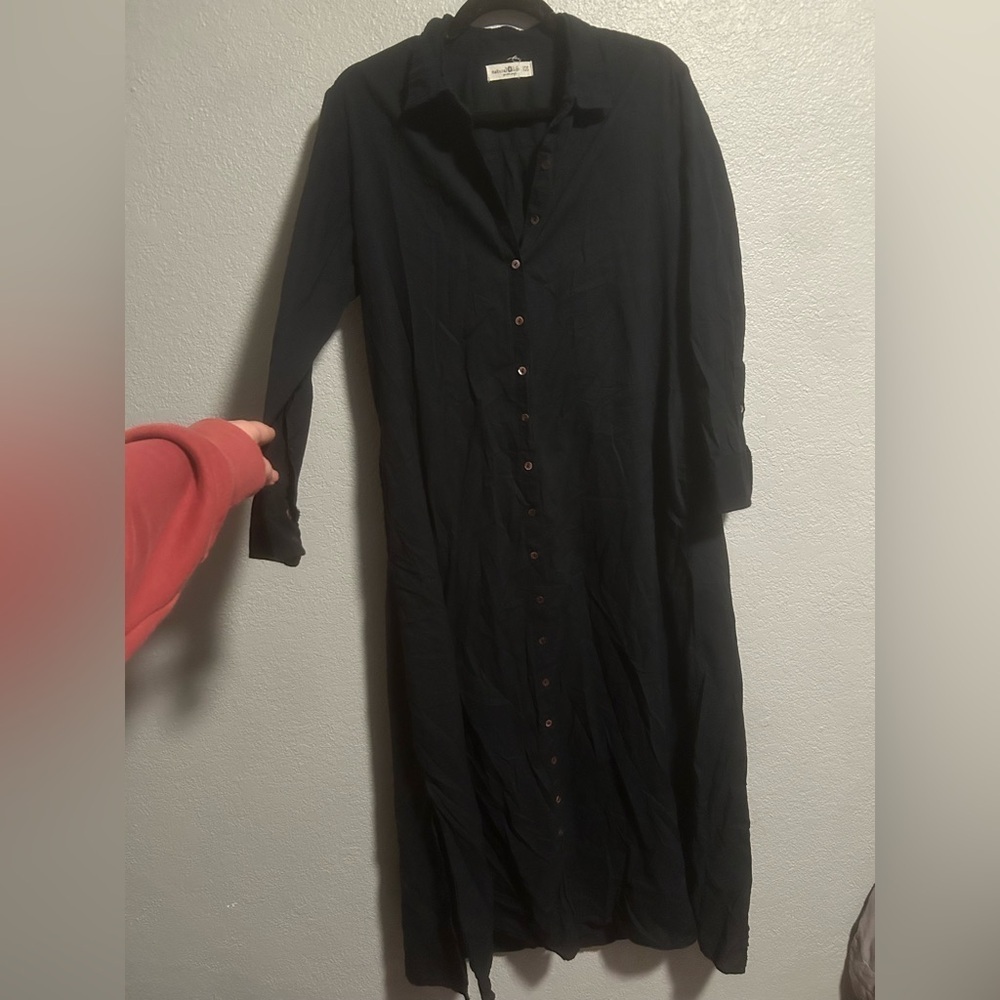 Natural life 100% cotton button down dress